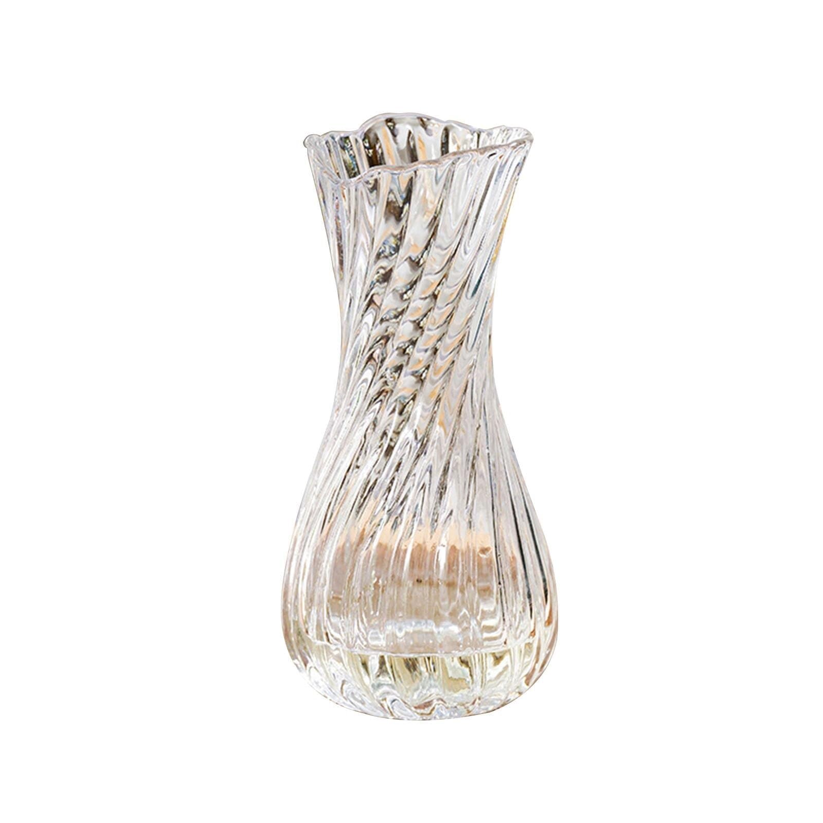 Entryway Decor Countertop Flower Vase Glass Decorative for Water-Raising Flowers Unique House Gifts(Clear2,30.5CM)