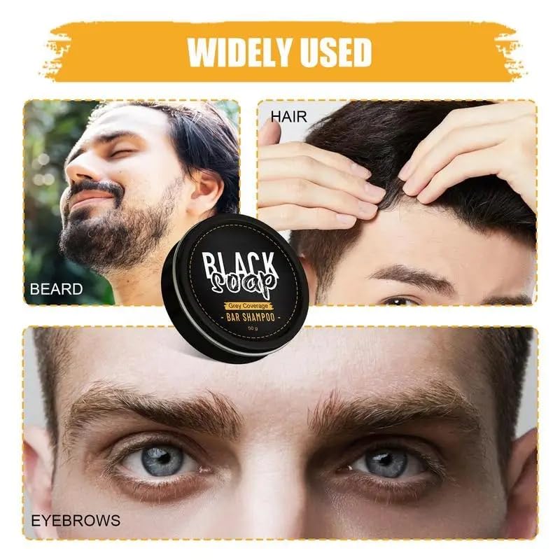Hair Soap :訂正 ZLXFT Shiny grey soap, revitalizable hair, natural solid shampoo