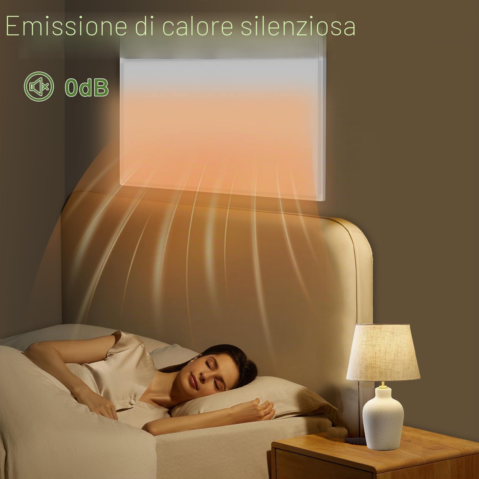 Pannello Radiante Infrarossi 600W con Termostato Touch - Riscaldatore a Infrarossi per Montaggio a Parete Fino a 120 Gradi Celsius per 8-15㎡ - Certificazione TÜV e Garanzia 10 Anni