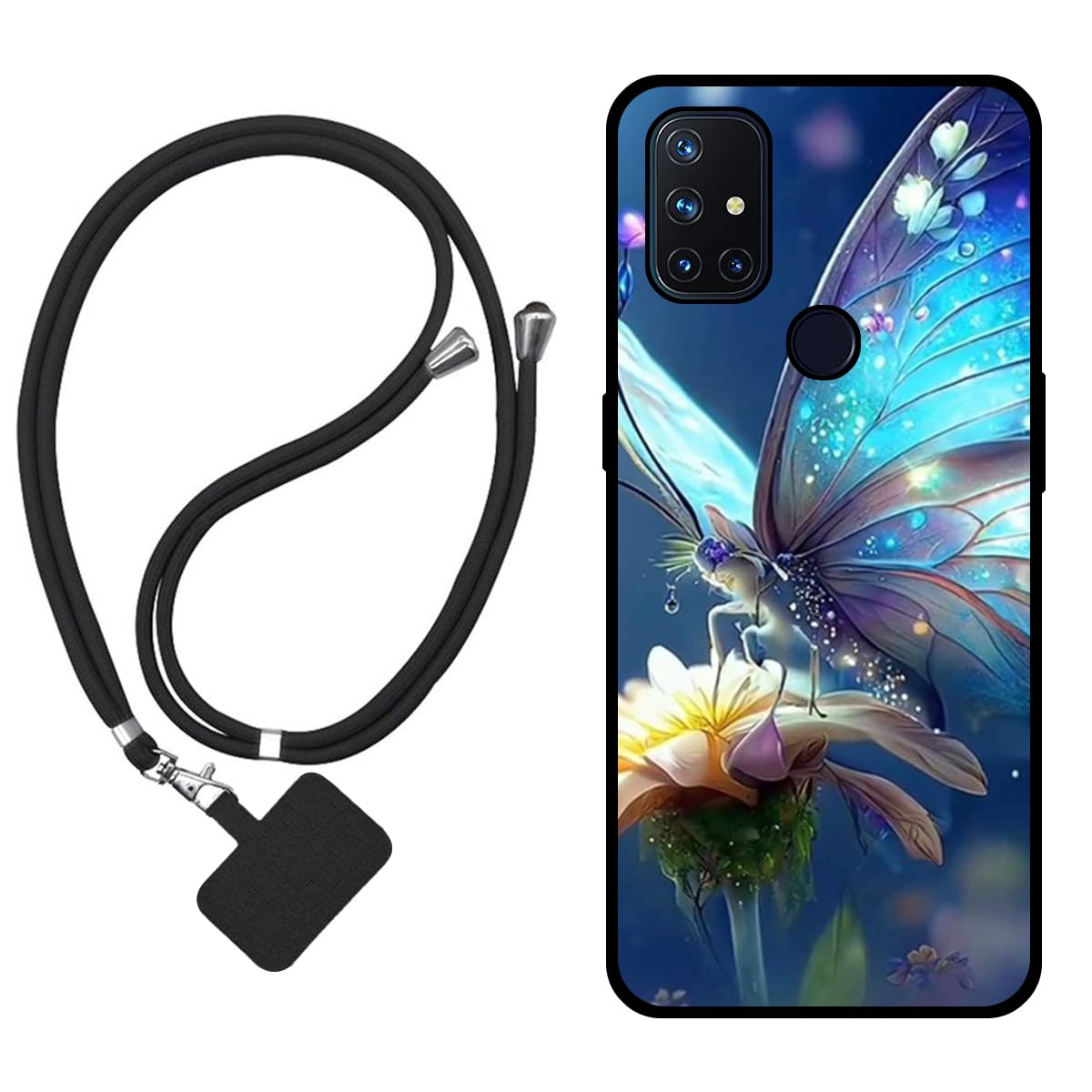 Cover OnePlus Nord N10 5G Farfalla Viola - Custodia Morbida Trasparente Antiurto, Sottile E Flessibile - 2