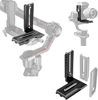 EaxanPic Aluminum L Bracket Vertical Horizontal Switching Quick Release Plate for DJI Ronin RS2 SC2 Zhiyun Weebill-S Gimba... Price In India