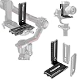EaxanPic Aluminum L Bracket Vertical Horizontal Switching Quick Release Plate for DJI Ronin RS2 RSC2 Zhiyun Weebill-S Gimbal Stabilizer Tripod Monopod and SLRs