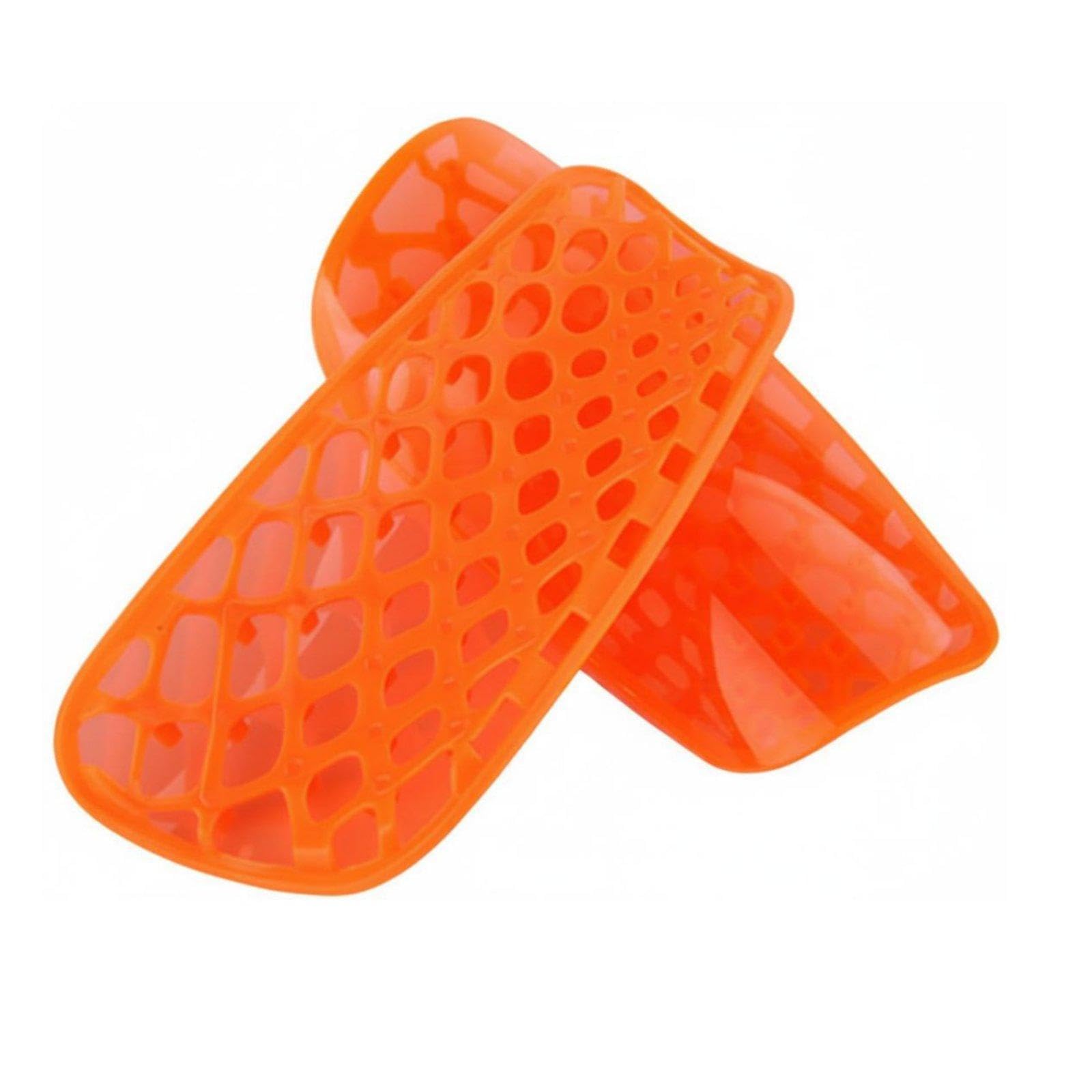 2 Pieces Football Shin Pads Lightweight Soccer Shin Guards Breathable Sports Impact-Resistant Gear for Developing Sportspeople, Kids, Training Orange S-image-38