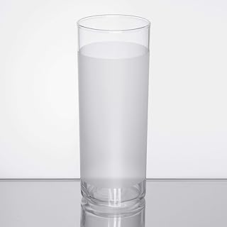 SET of 6, FROSTED Collins/Zombie Glass 12 oz, Libbey 96/11680 w/Signature Party Picks