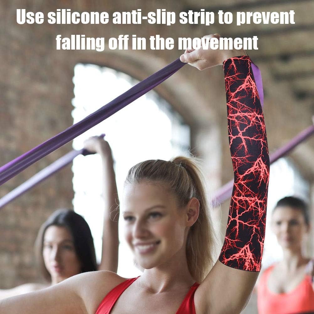 Alomejor Manicotti Sportivi Protezione per Manica da Braccio Traspirante da Basket Fascia da Sole Protettiva Elastico per Esterna
