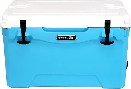 Miniatura 11 de SereneLife Caja enfriadora rotomoldeada ultrarresistente de 25 a 75 cuartos de galón, con capacidad para hasta 64 latas, mantiene el hielo hasta 5