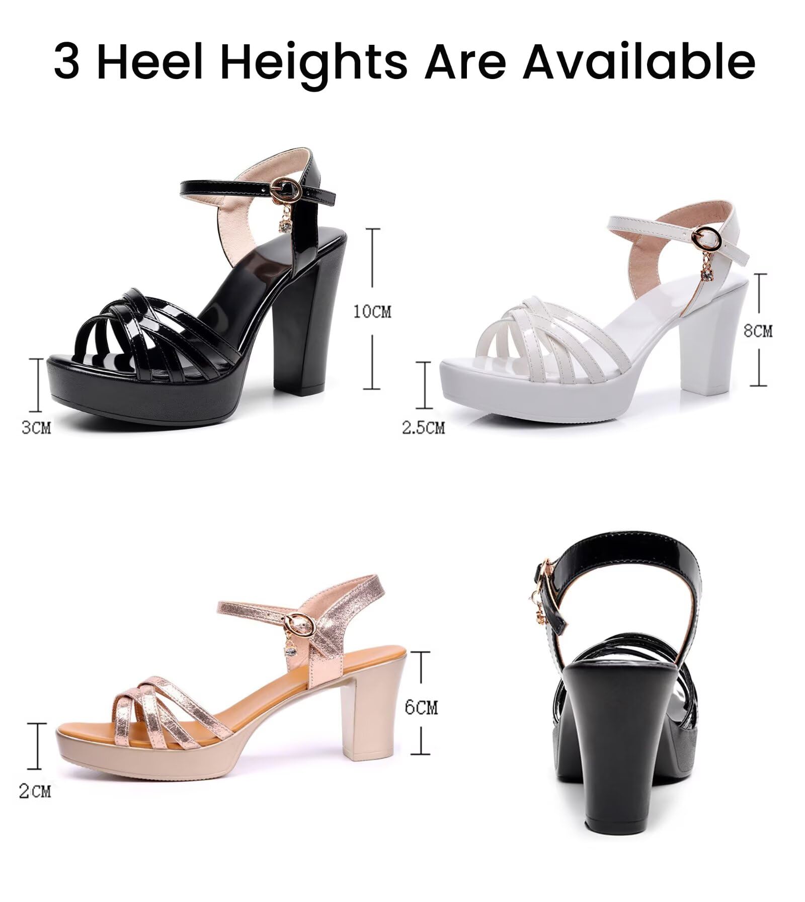 HNVAVQ Sandali Donna con Plateau Tacco Alto Scarpe per Eventi Matrimonio Festa