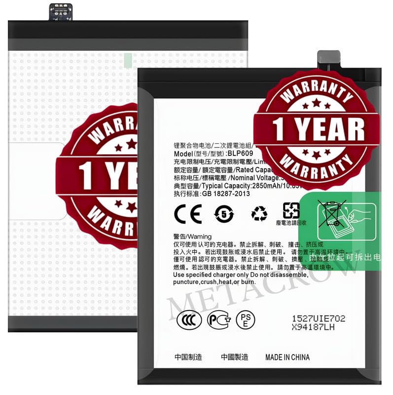 Image of Original BLP609 Battery Compatible for Oppo F1 Plus (X9009) | R9 (R9m, R9tm) - (2850mAh) - 1 Year Warranty JK1