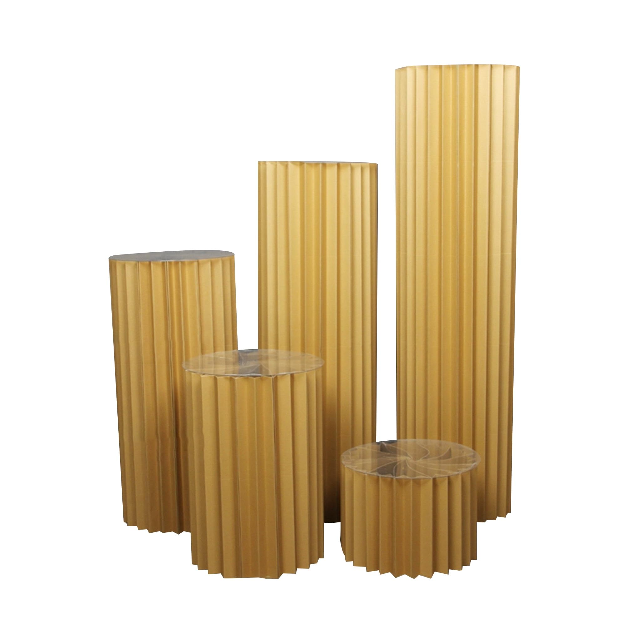 YTBHSHXZ plinth， 5 Pcs for Party, Cylinder Pedestal Stands for Parties Flower Stand, Paper Roman Pillar(F)