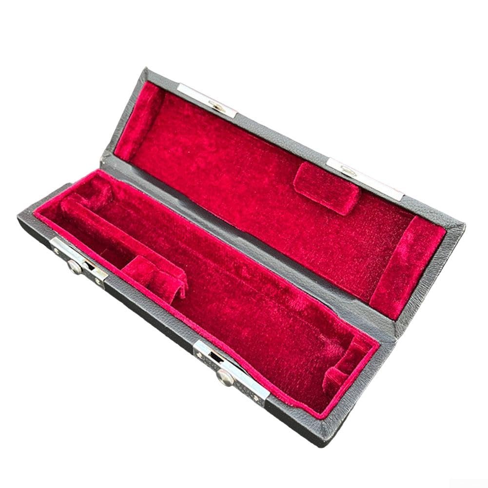 ZYWUOY Étui pour flûte piccolo portable en cuir synthétique noir - Clé en C - 24 x 7 x 4,5 cm