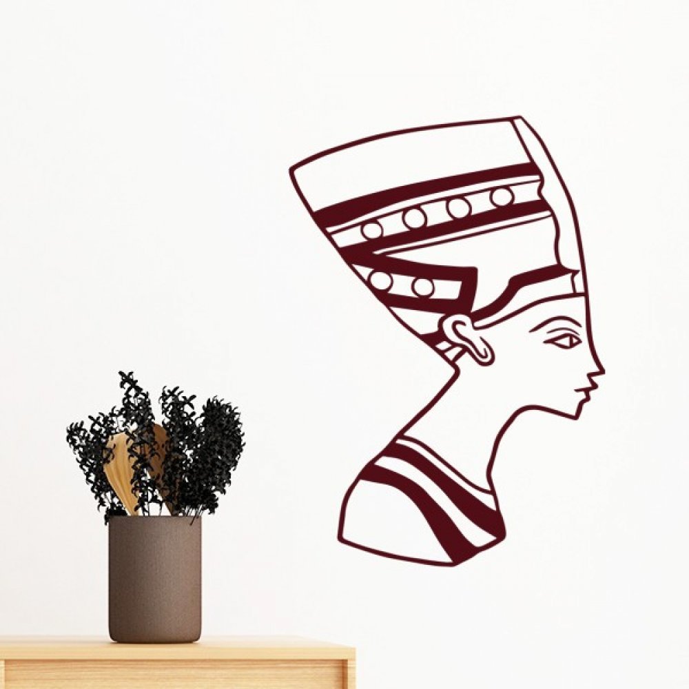Sticker Égypte fresque murale amovible noire et blanche 30 cm