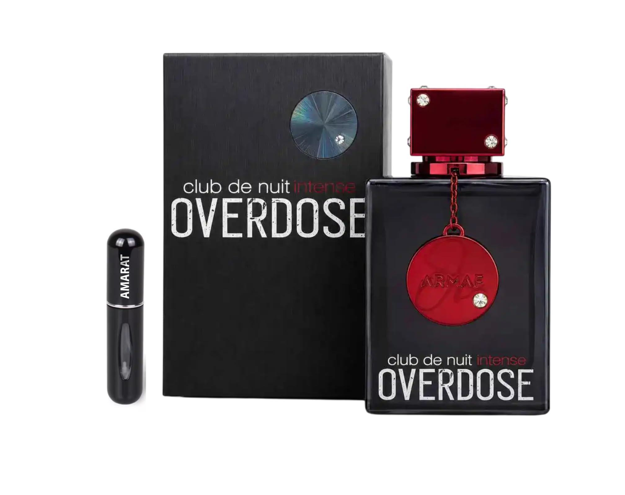 Armaf Club De Nuit Intense Overdose Extrait de Parfum 105ml, Perfume Árabe | Fragancia Oriental para Hombre de Larga Duración, Incluye Atomizador, Notas de Piña, Ciruela, Ámbar y Tonka