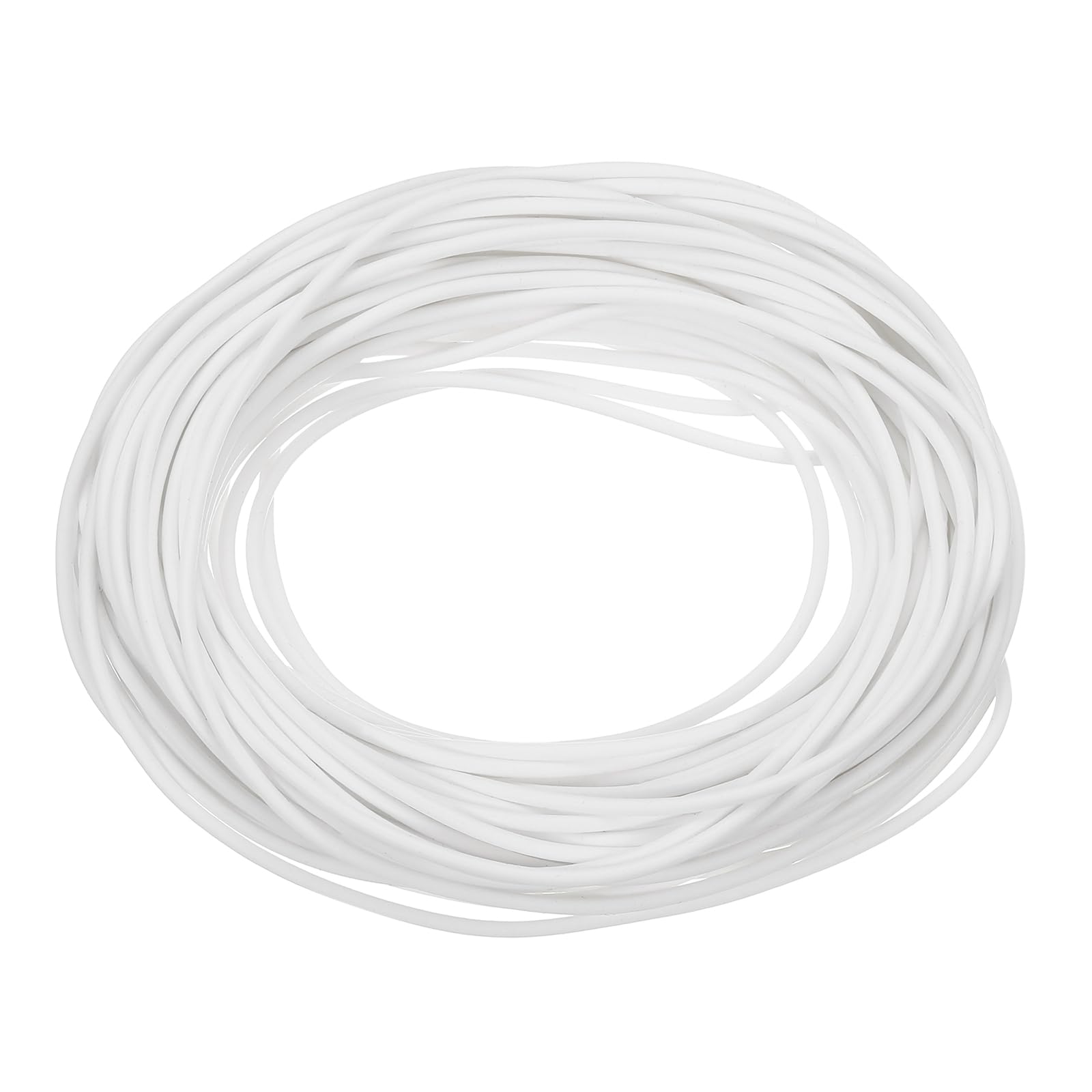 uxcell Silicone Foam Seal Strip, 2.2mm(0.09") Dia 12 Meters(39.37 Ft) Long Sponge Rubber Weather Seal Strip Round Rubber Cord Solid for Machinery and Industries, White