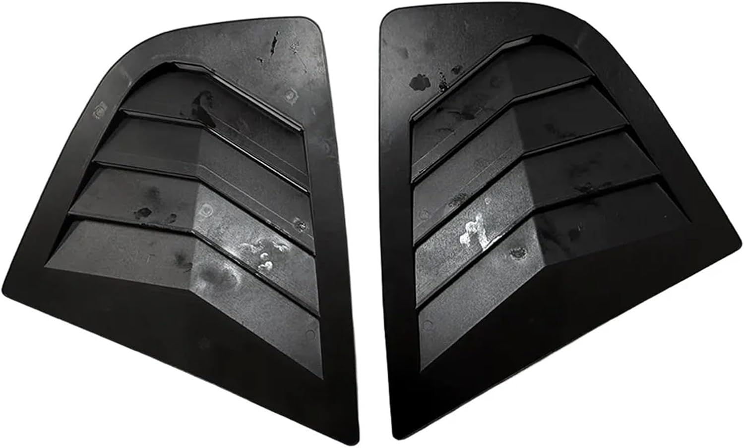 for Honda Fit Jazz 2009 2010 2011-2013 ABS Plastic Rear Window Quarter Louver Cover Side Vent Trim Car Adhesive Accessories(Gloss Black)
