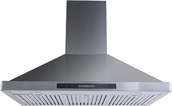 PROLINE 30-Inch Wall Mounted Range Hood, Ducted, 550 CFM, Stainless Steel, LCD Touch, Blower motor, 4 Speed,PLSW 520RC.30, Kitchen Range Hoods