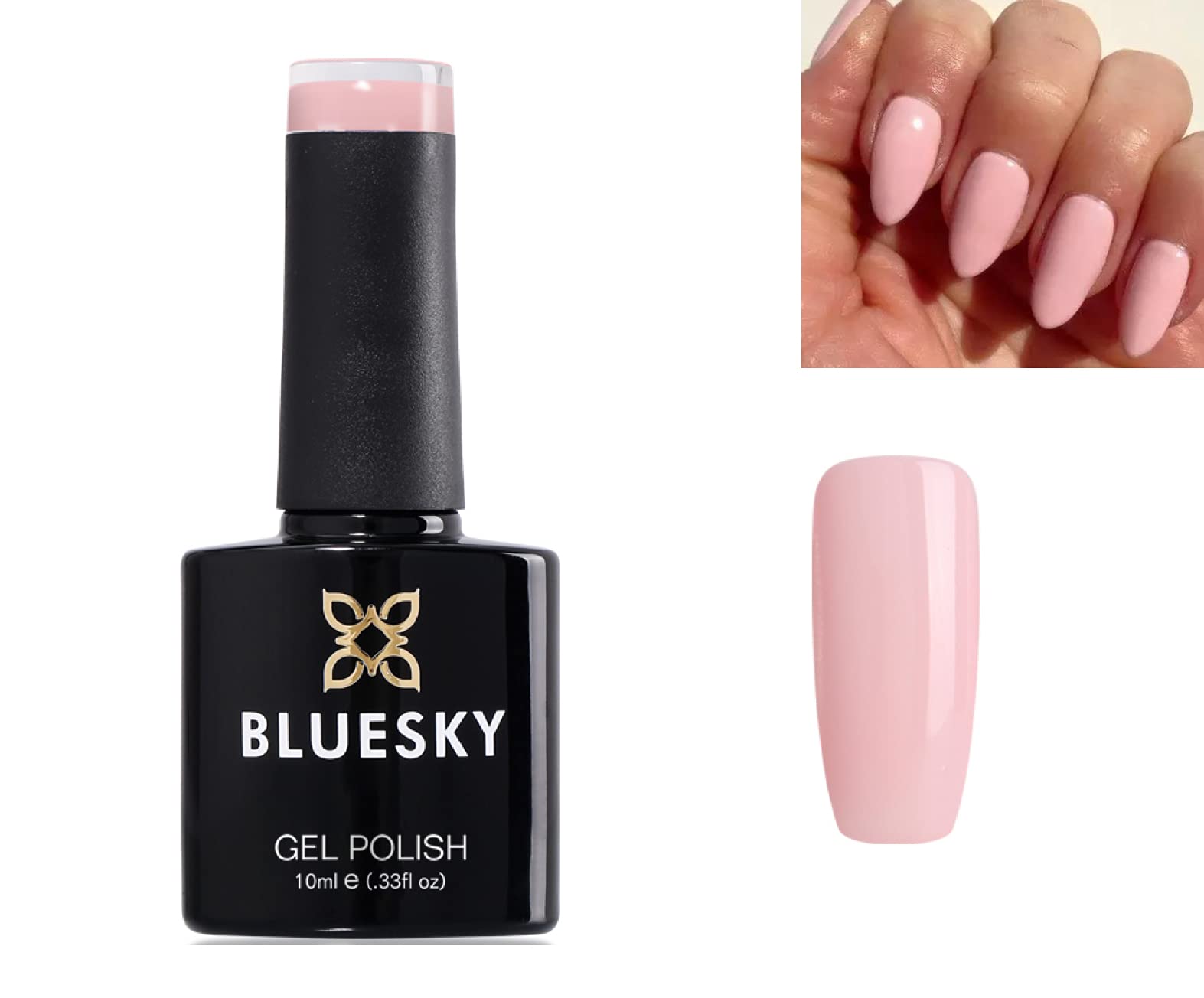 Bluesky Gel Polish NUDE PINK AU NATUREL NAKED NUDE QXG 331 UV LED Soak Off 10ml