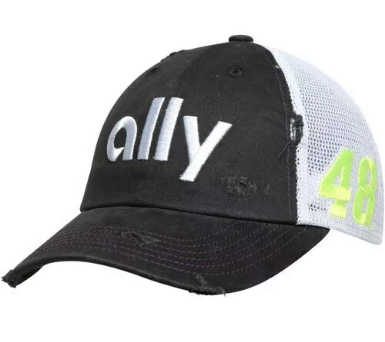 Checkered Flag Jimmie Johnson #48 Ally Banking Nascar Die Hard Adjustable Hat Black