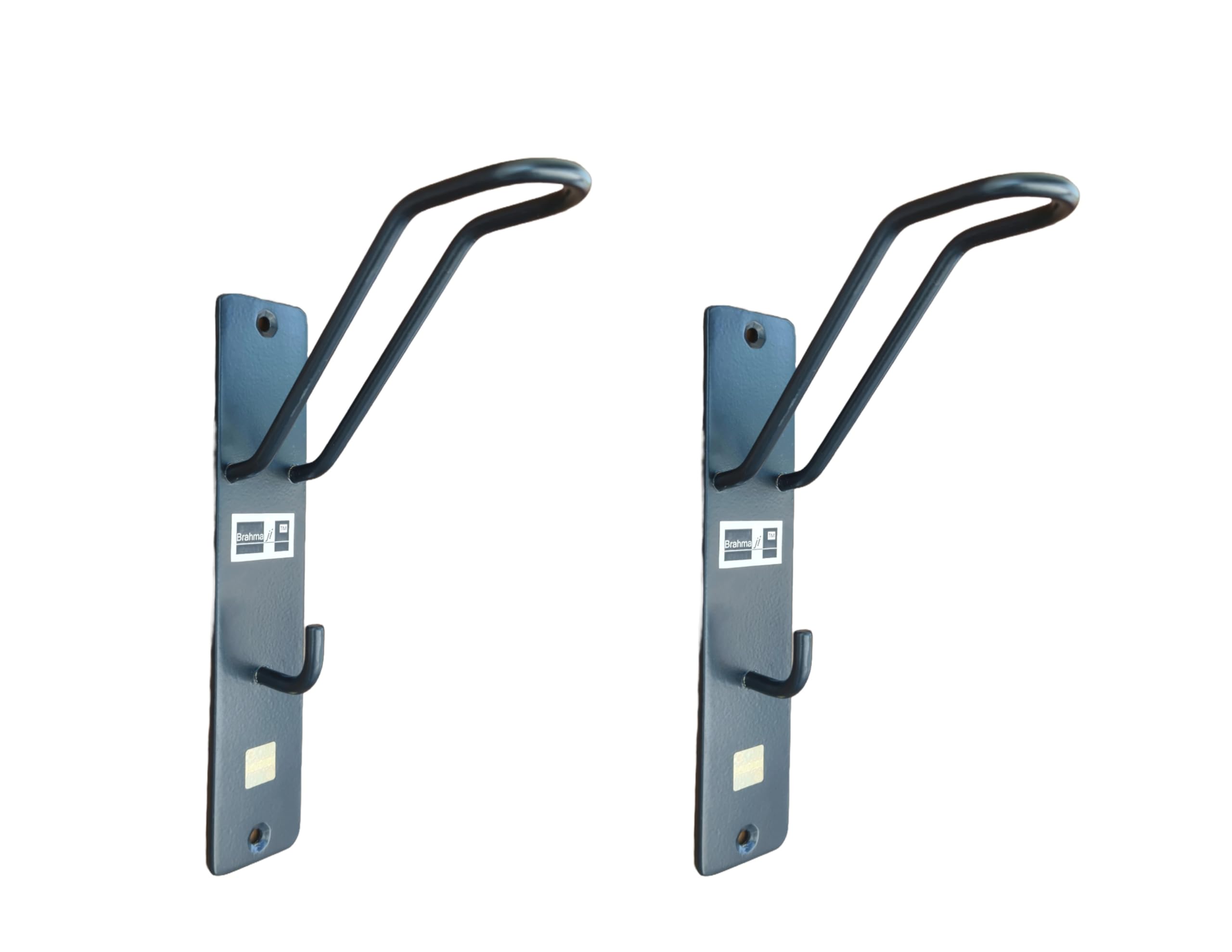 Brahmaji Brand Helmet Holder Wall mountable Helmet Hanger Multipurpose ID Card Office Bag Keys Laptop Bag Hanger (Pack of 2) Helmet Inner Soft Material Friendly 2025 Model