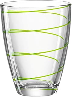 montana jolly Trink-Gläser 6er Set, spülmaschinengeeignete Wasser-Gläser, bunte Trink-Becher aus Glas, Getränke-Set, grün,...