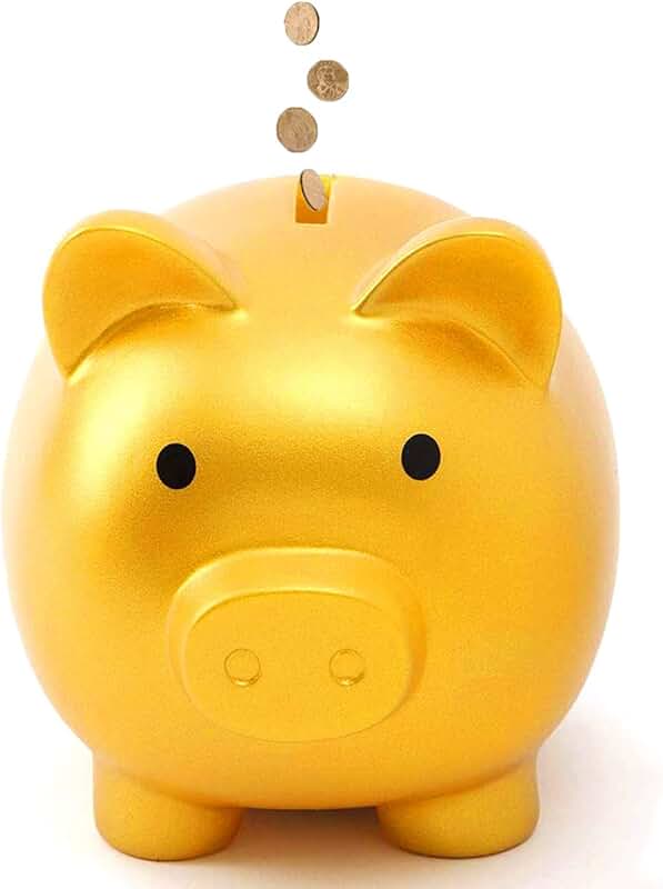 gold piggy bank