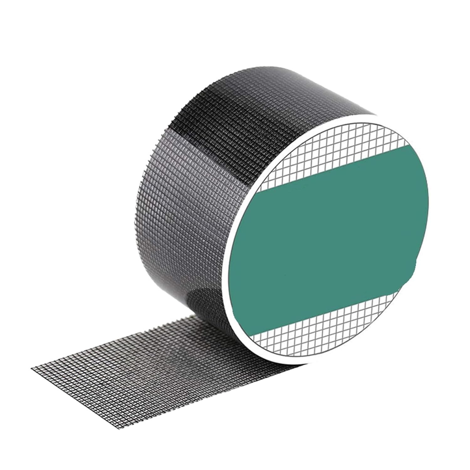 Window Screen Repair Tape Self 5 * 200cm Adhesive Mesh Net Door Fix Patch Broken Strong Repairing(Black)