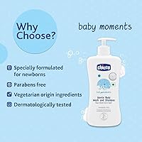 Vista 5 de Chicco Baby Moments - Jabón corporal suave y champú (16.9 fl oz)