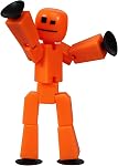 Zing StikBot Single Pack Metal Blue – Collectible Poseable Action Figure with Suction Cups, Stop Motion Animation Toy for Kids Ages 4+
