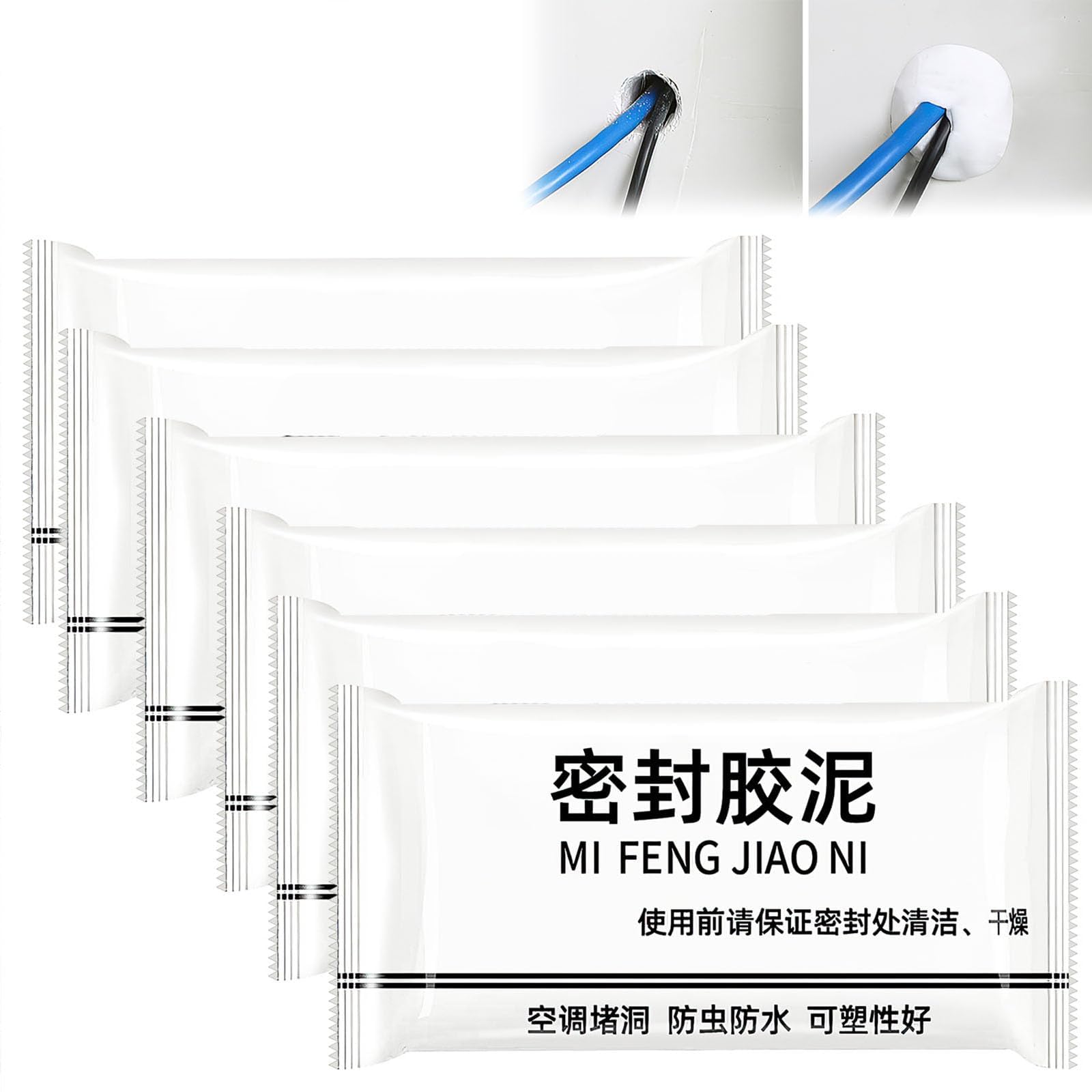 Super Diamond Mud Seal, New Type Waterproof Sealant Mastic, Super Diamond Mudseal, Home Waterproof Sealing Clay, Waterproof Putty Sealant, Easily Wall Mending Mud for Drain Connection (10 Pack)