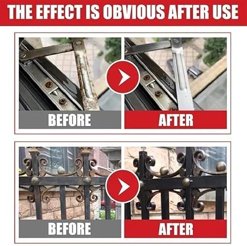 Miniatura 4 de Renovador de óxido, agente de conversión de óxido, pintura antioxidante multiusos, removedor de óxido de metal a base de agua con cepillo,