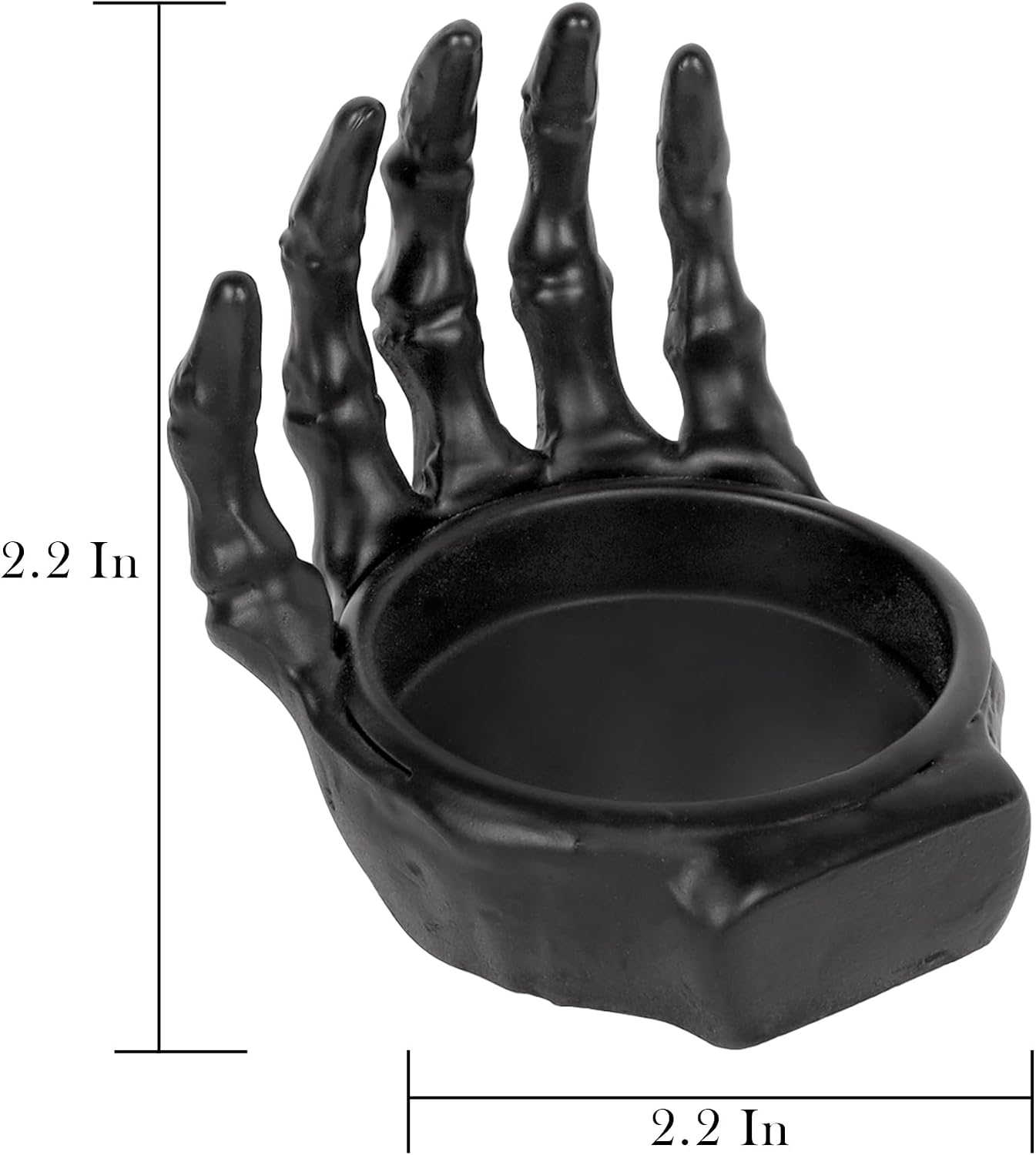 FORUP 6 Pack Skeleton Hand Tea Light Candle Holders, Halloween Candle Holder, Halloween Home Table Decoration, Black image 2