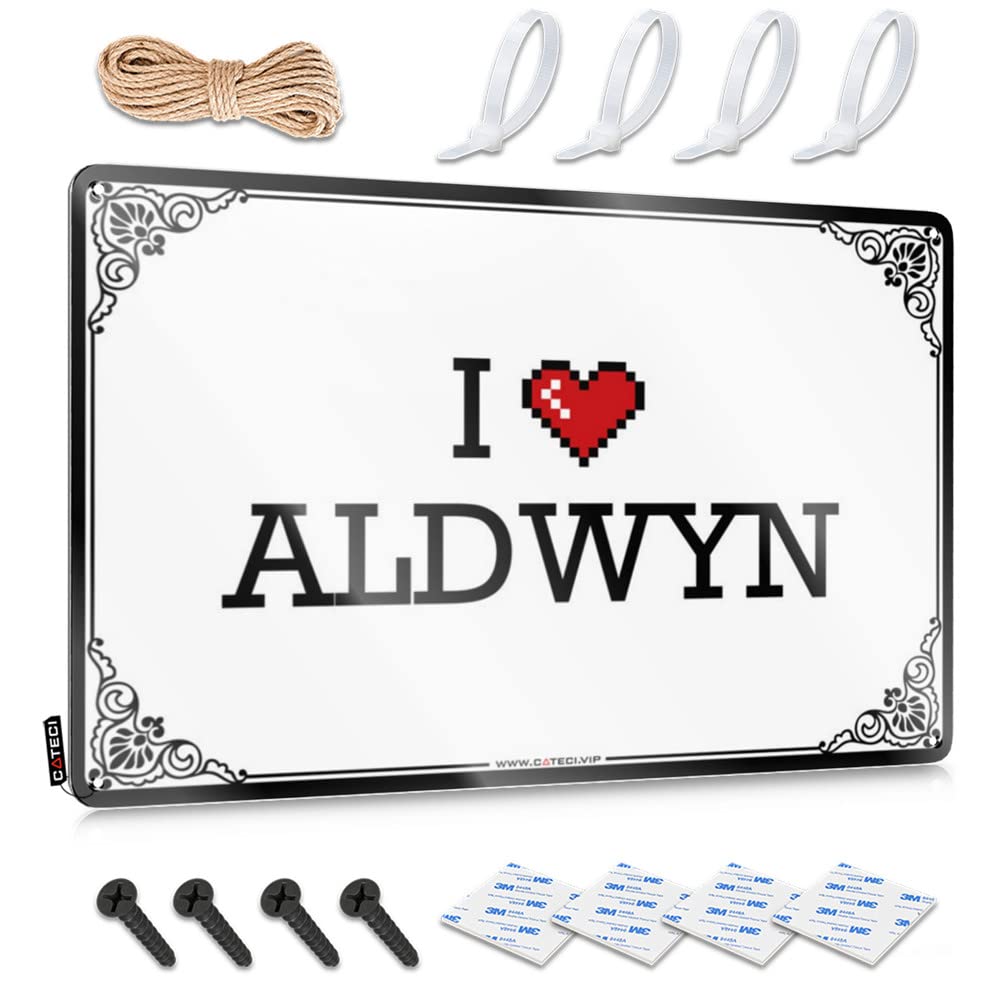 Decor Decor Waterproof Artwork, Rustic Retro Print For Cafe Pub Days | Bedroom Decorations Pre-drilled Custom I Love Aldwyn(30X40CM)