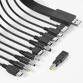 Universal Dog Shock Collar Charger Cable for Bousnic,Power Cord Compatible with Mini Educator,PATPET,Dogrook, Petspy, Slopehill and Other Training Systems,11-in-1 Dog Training Collar USB Charging Cord