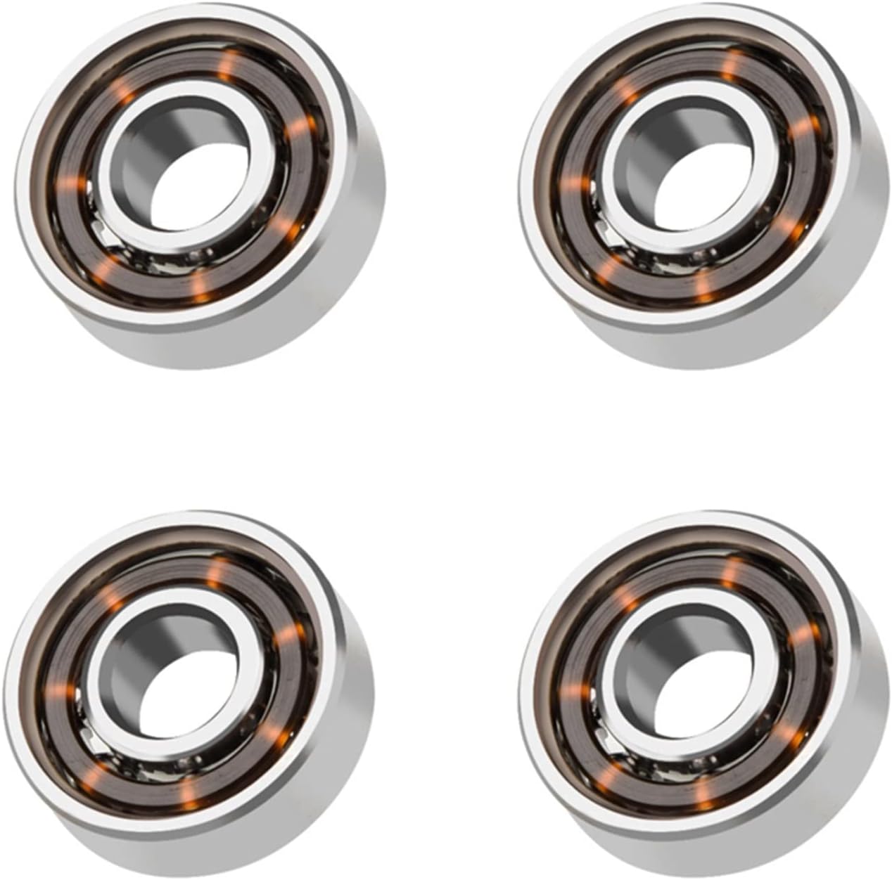 4Pcs Bearing Steel 608 Inline Roller Wheel Bearing 8x22x7mm Shaft