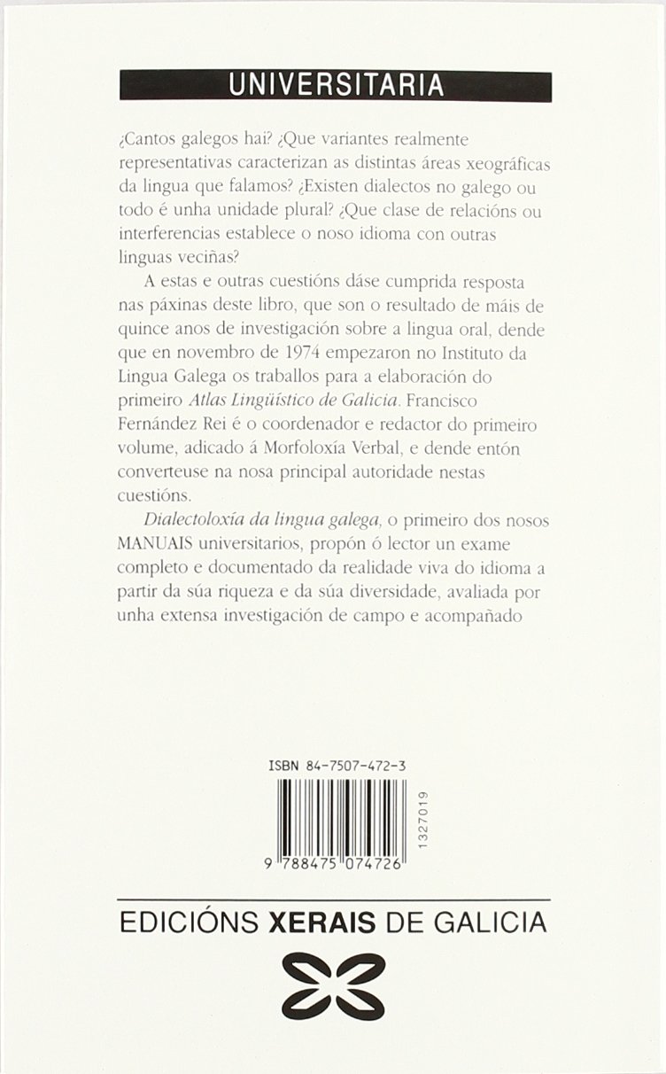 Dialectoloxía da lingua galega (Obras De Referencia - Xerais Universitaria - Lingua E Literatura)
