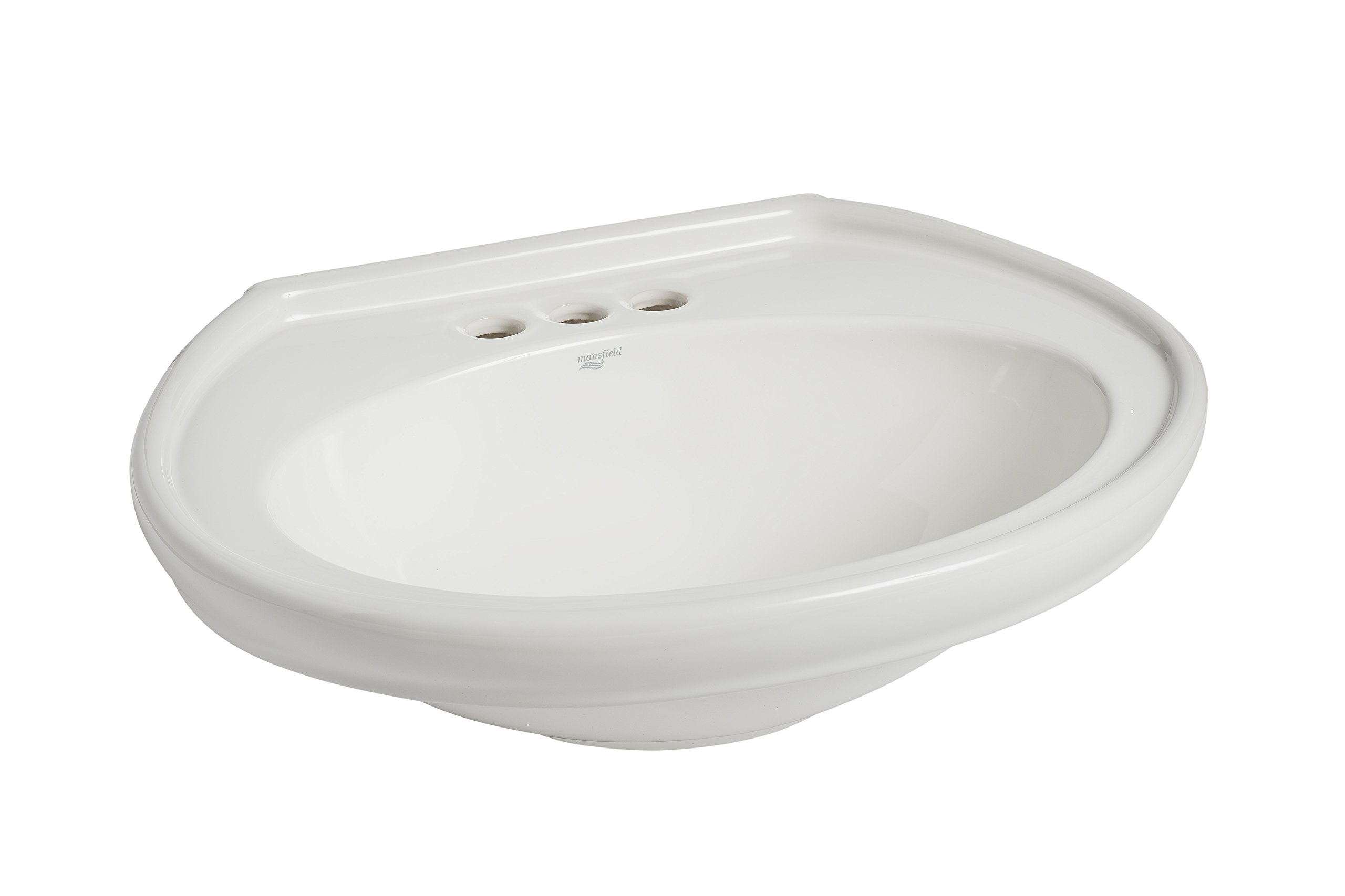 Lavabo de salle de bain Mansfield Waverly 338-4 blanc pour une routine matinale sereine