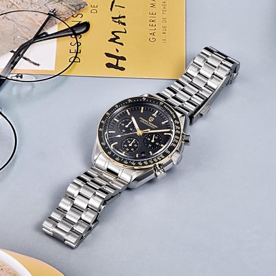 Pagani Design 1701 V6 Moon Wristwatch Men's Quartz Chronograph Watches Japan VK63 Movement Stainless Steel Waterproof Sports Watch