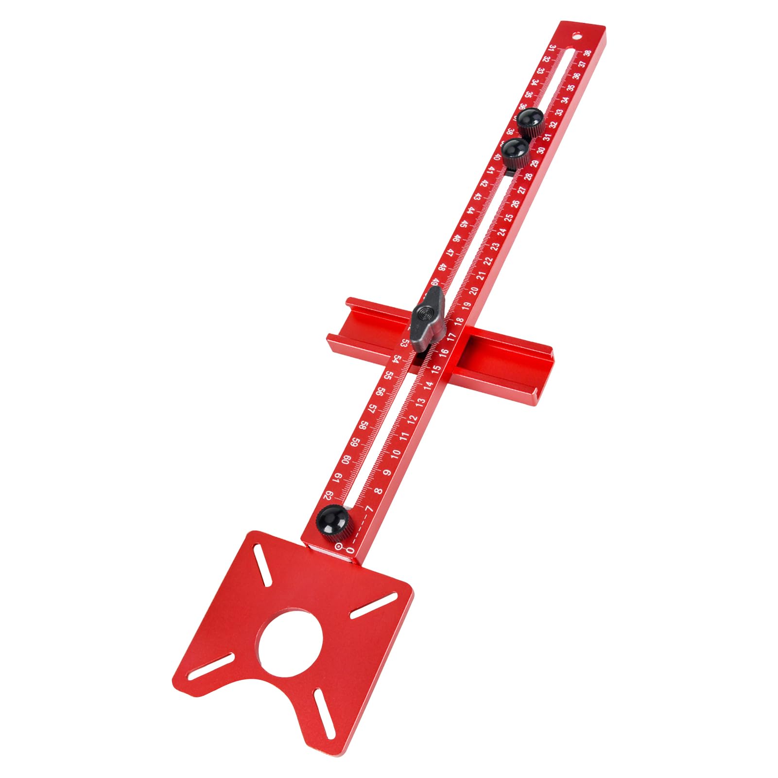 4 in 1 Router Milling Groove Bracket, Aluminum Alloy Router Circle Cutting Jig, Cabinet Punch Hardware Locator Jig and Router Guide, Adjustable Router