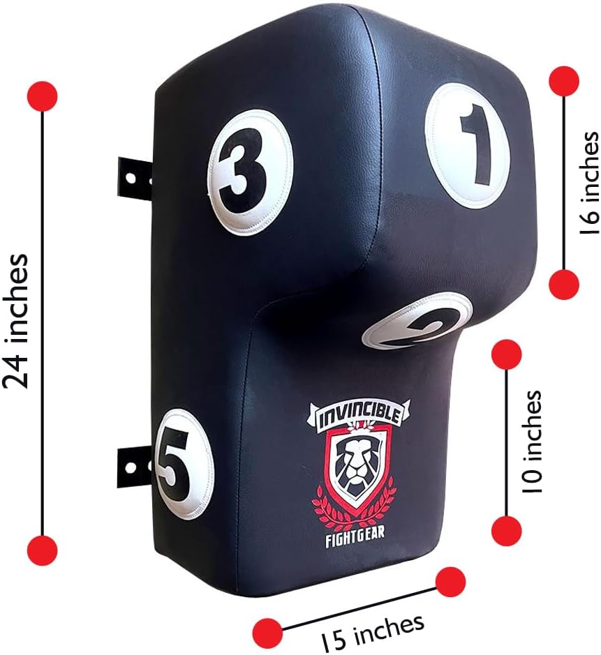 Wall Mount Uppercut Punching Bag with Hook, Wall Mounted Boxing Bag for MMA, Kickboxing, Muay Thai, Compact Heavy Bag for Home or Gym, PU Leather, Steel Frame, 7 Padded Strike Angles