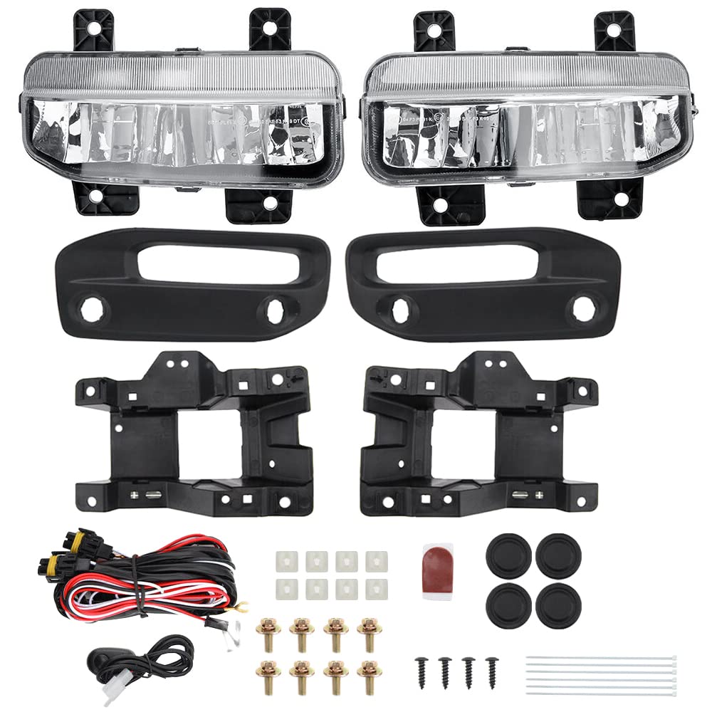 Riloer 2pcs LED auto fendinebbia anteriori, sinistra destra fendinebbia sostituzione per D0DGE R-am 2500/3500 2019-2021, impermeabile 6000K ad alta luminosità sostituire kit