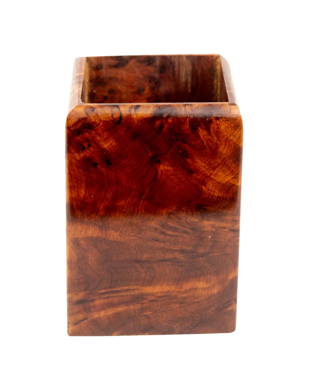 Thuya Wood Pen or Pencil Pot - Handmade from