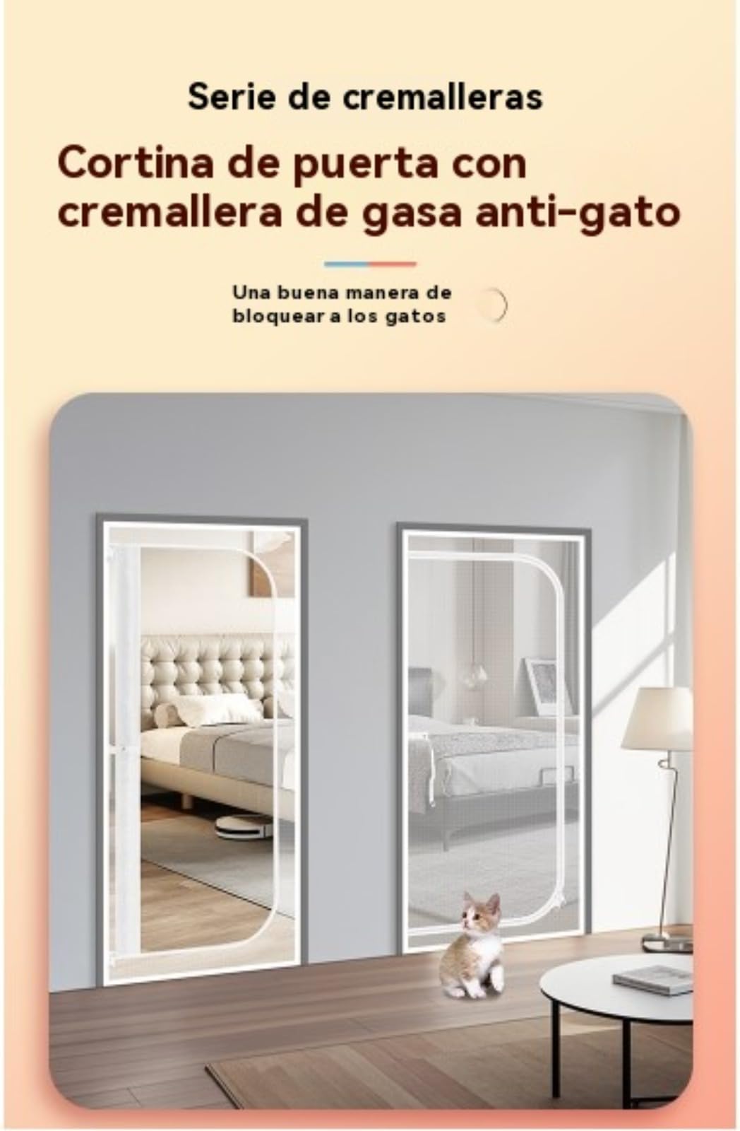 Puerta For Mascotas, Rejilla For Gatos,Puerta De Balcón, Rejilla Protectora For Gatos Engrosada, Mosquitera For Sala De Estar, Dormitorio, Cocina, Terraza, Puerta De Rejilla (Negro, 85x205cm)