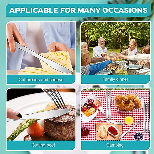 image for Gisafai 150 Pcs Stainless Steel Dinner Knives 8.3 Inches Spreader Kniv