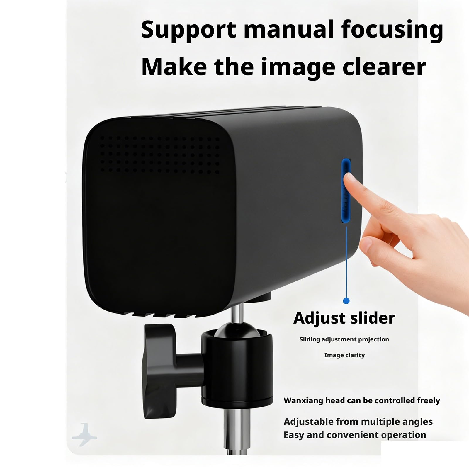 Intelligenter Skizzenprojektor, tragbare Kunstprojektorlampe, unterstützt Bluetooth- und WLAN-Verbindung, Mini-Programmsteuerung, einstellbare Brennweite und Größe, für Desktop-Leinwand