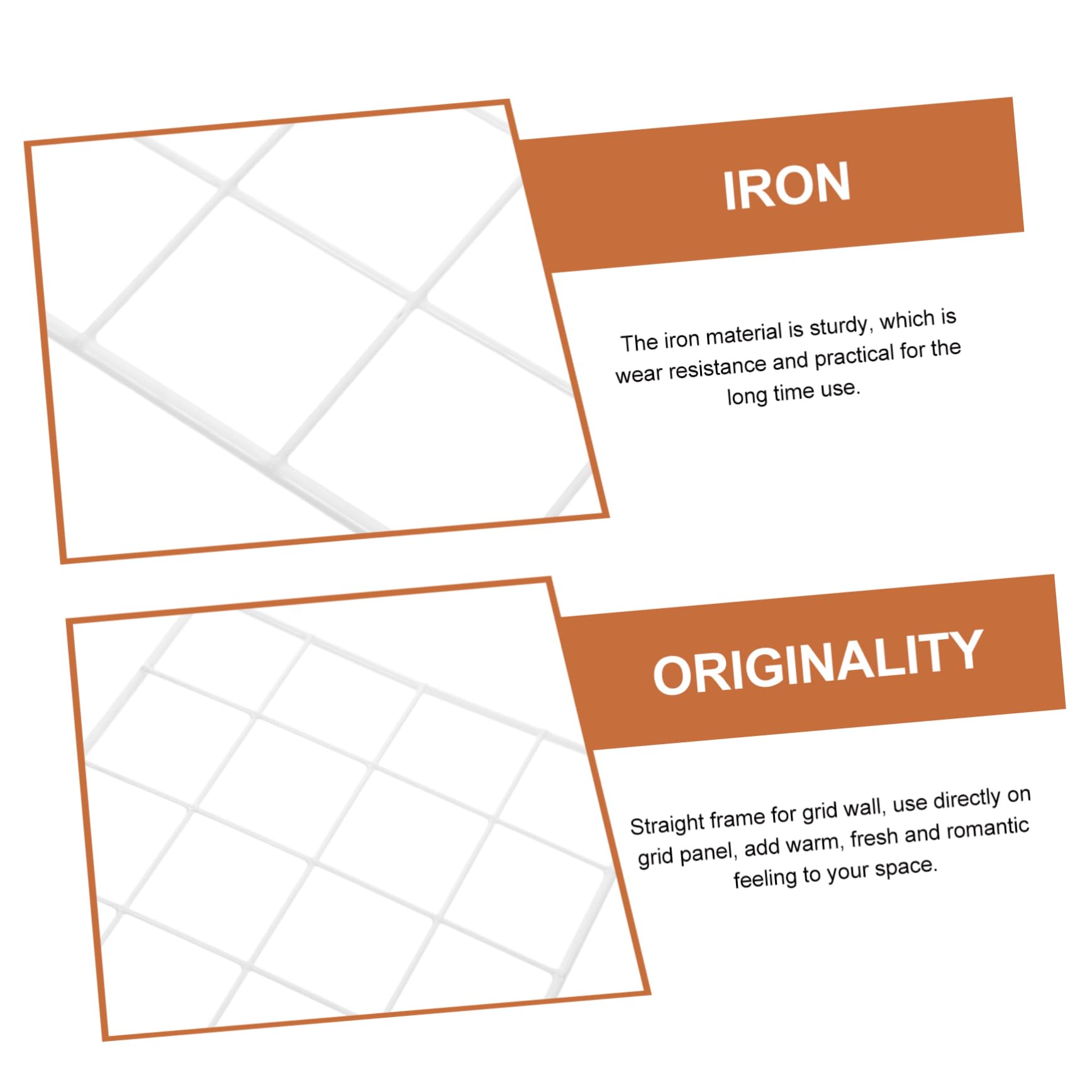 HOOTNEE DIY Wire Grid Wall Panel Metal Grid Photo Frame Holder Wall Storage Tool Xcm Mesh Photo Decor Decor