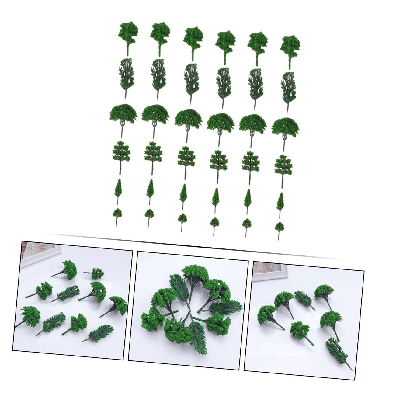 SHINEOFI 210piezas Árboles Miniatura Decorativos para Maquetas y Paisajismo Modelos De Árboles Estilos Aleatorios Accesorios para Terrarios y Escenarios De Paisaje