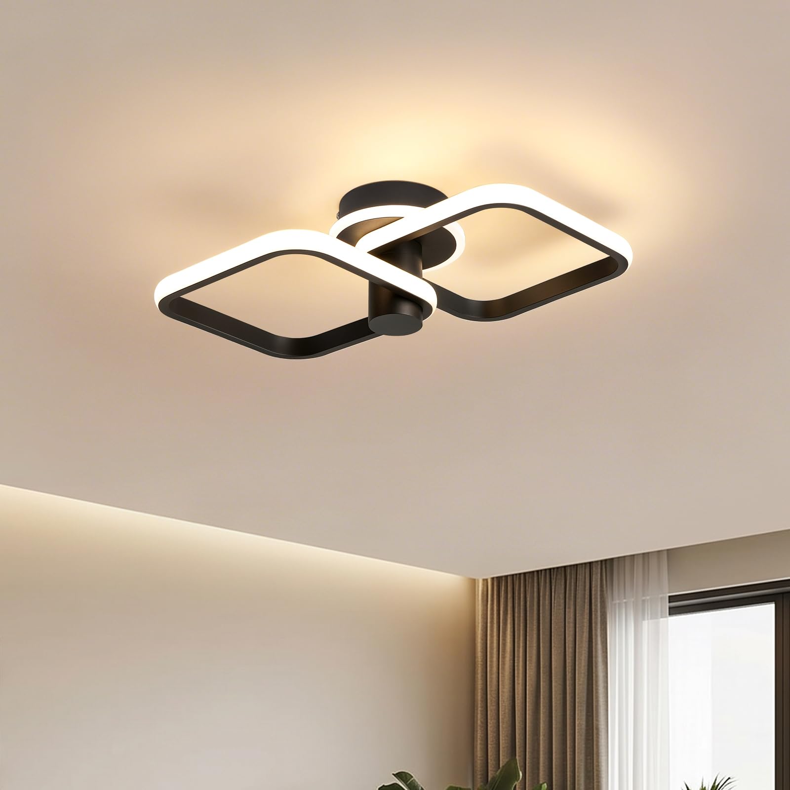 Modern LED Ceiling Light, 34W 1895LM Adjustable Angle 350° Warm White 3000K