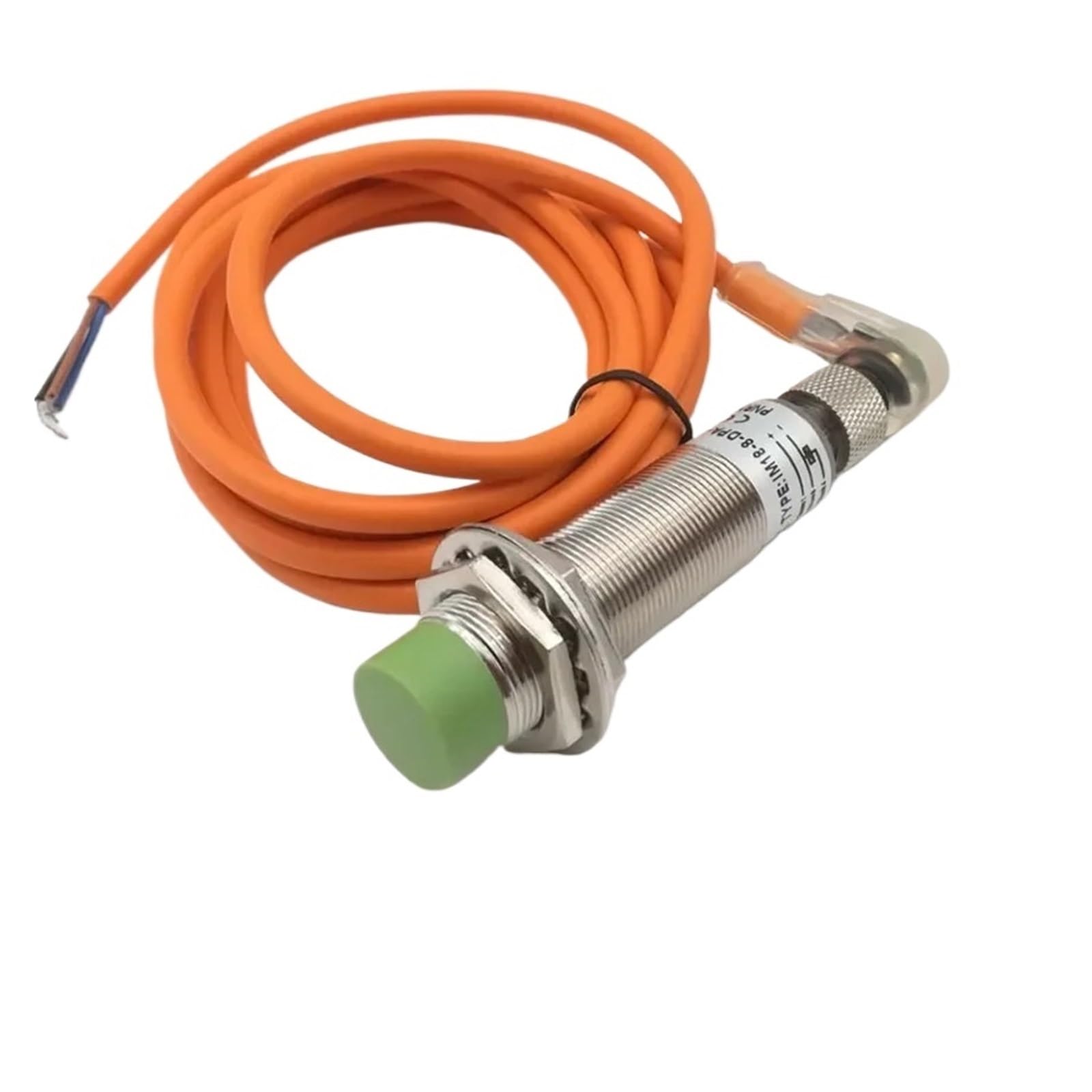 QAZXSEMUI M18 inductive Proximity Sensor Switch with 2m LED Flex Connector PNP NO NC 3-Wire 8mm Sensing Distance(NC)