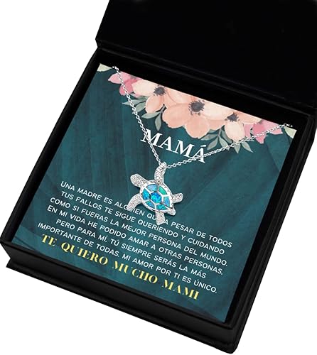 Miniatura 5 de Collar para mama con mensaje personalizado, Regalo de aniversario de boda o navidad, cadena de mujer