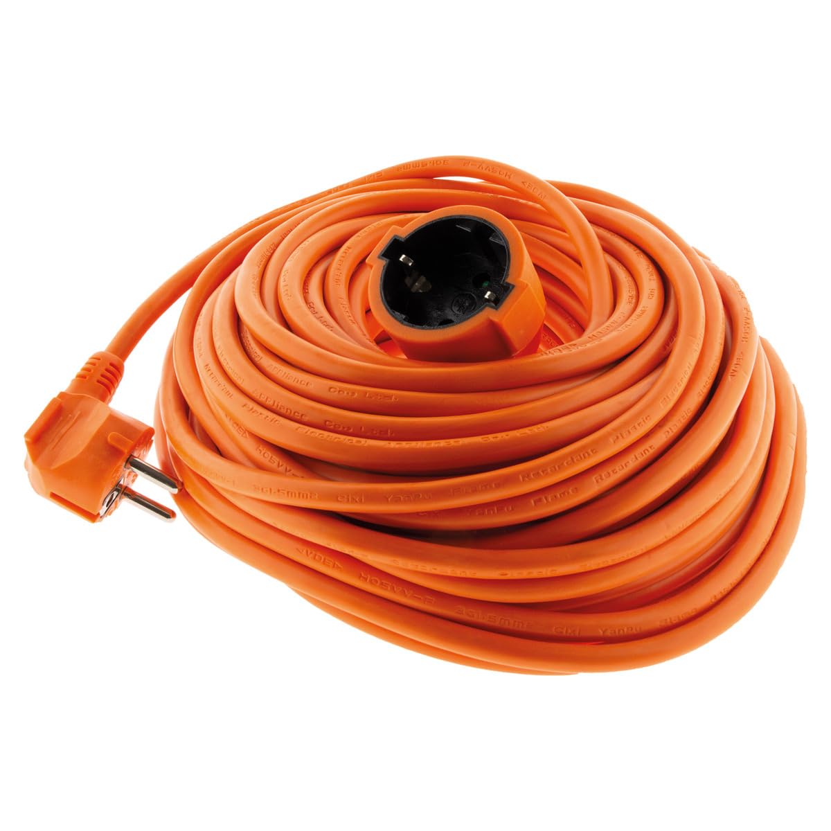Rallonge électrique Schuko H05VVF 3G1,5mm² 10m Orange Zenitech