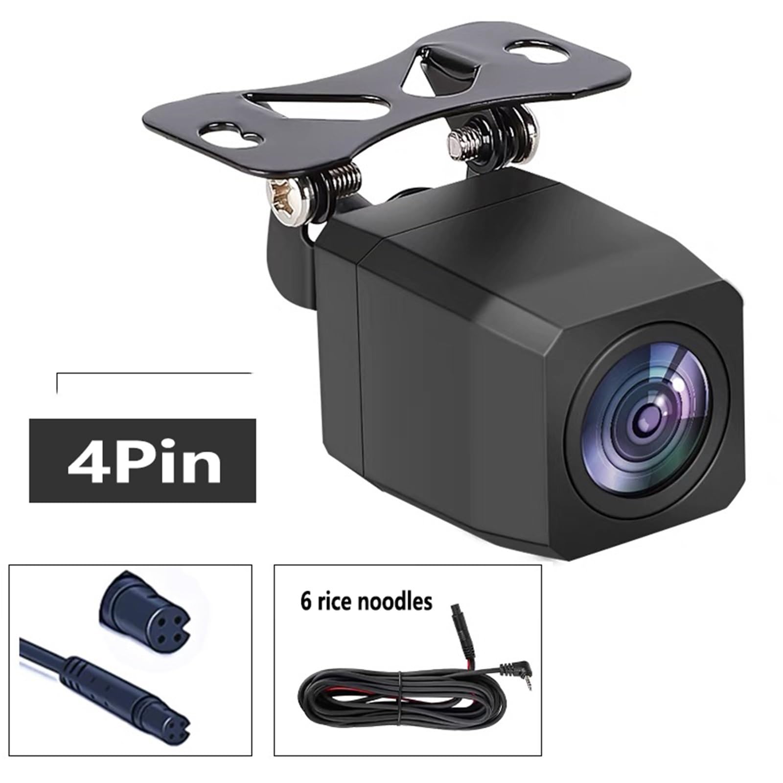 Pomoc przy parkowaniu Kamera cofania Kamera cofania z kolorowym obrazem 4-pinowym 1080P noktowizorem, wodoodporna i antystukowa noktowizyjna(Striped)